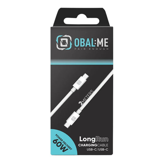 OBAL:ME LongRun USB-C/USB-C kabel 60W 1m White