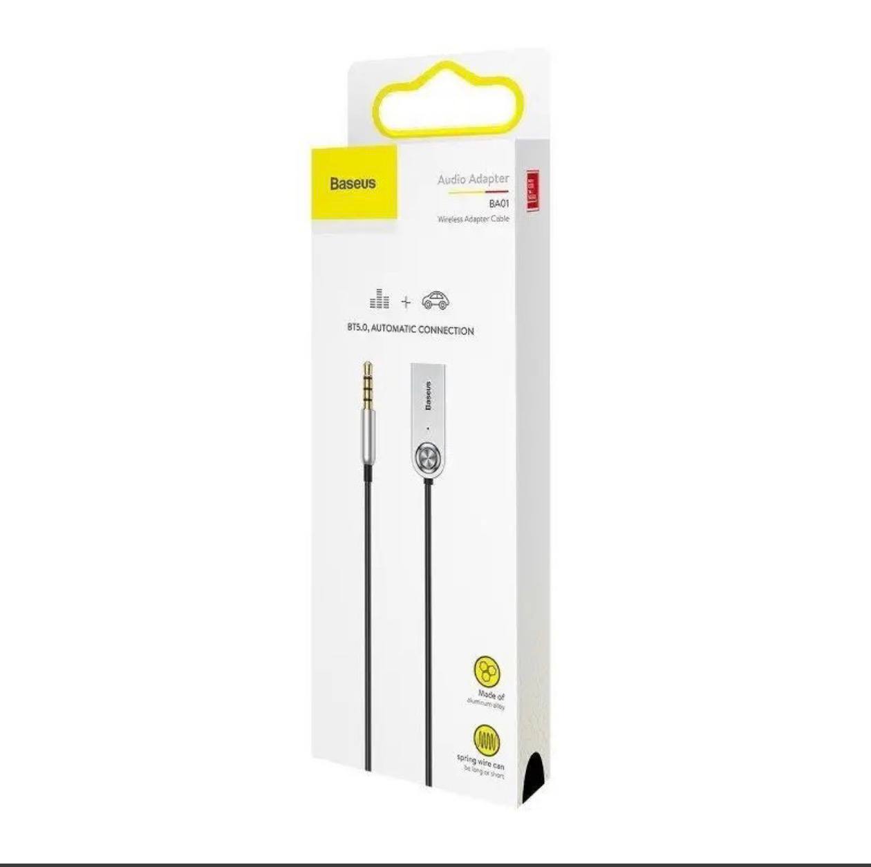 Baseus CABA01-01 Bluetooth 5.0 Adaptér do 3,5mm Jack Black