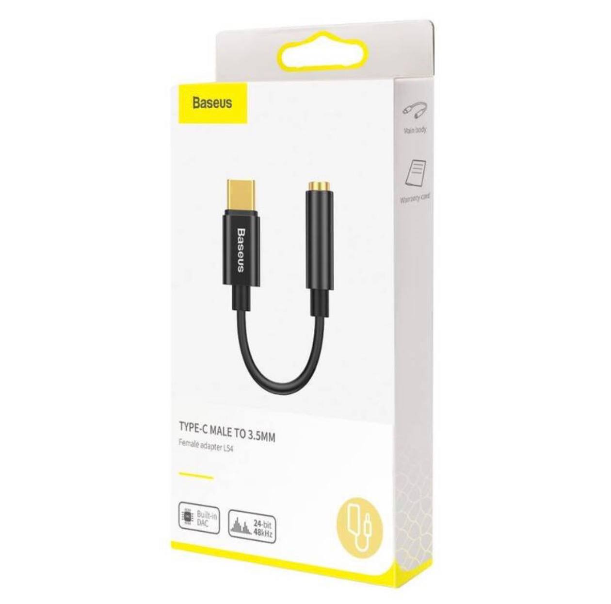 Baseus CATL54-01 USB-C to 3,5mm Audio Jack L54 (female) Black