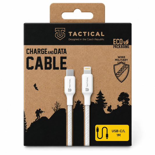 Tactical Stitch Thread Cable USB-C/Lightning 1m White