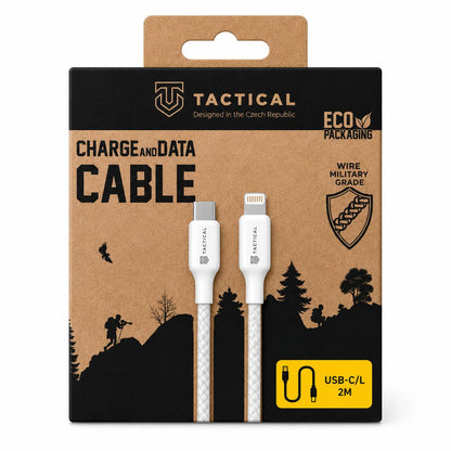 Tactical Stitch Thread Cable USB-C/Lightning 2m White